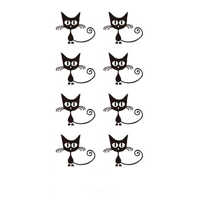 Feminine Waterproof Cute Wild Black Cats Designs Body Art for Man Woman Sex Products Design Water Transfer Temporary Tattoo(fake Tattoo) Stickers NO.10758
